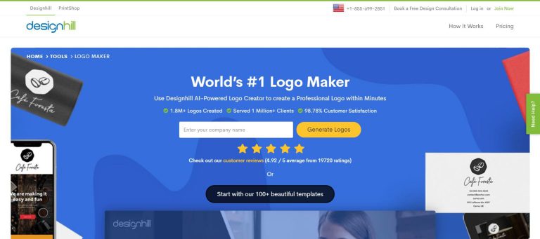 www.DesignHill.com/tools/logo-maker